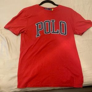 Red polo T-Shirt, US S